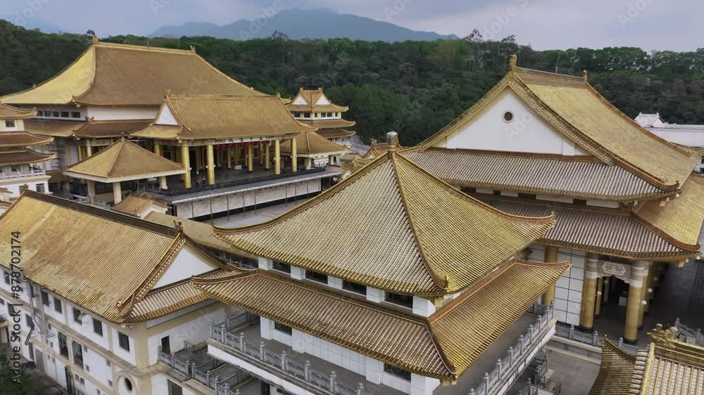Shenwei Tiantaishan Monastery In Kaohsiung District, Taiwan, Aerial View Shenwei Tiantaishan Monastery In Kaohsiung District, Taiwan, Aerial View