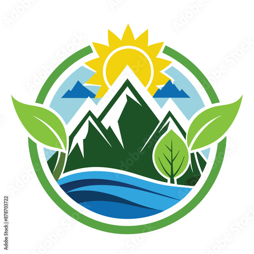 High Quality Flat Eco-Friendly Tourism Business Logo Vector Illustration