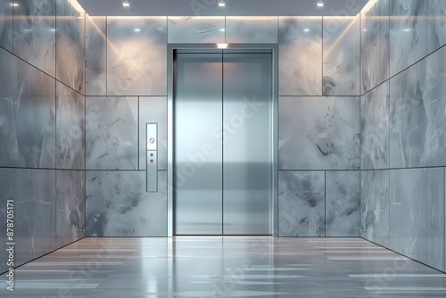 Obraz na płótnie elevator door with modern white wall