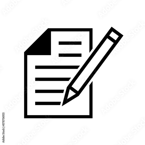 ikona notatnika z długopisem, plik wektorowy