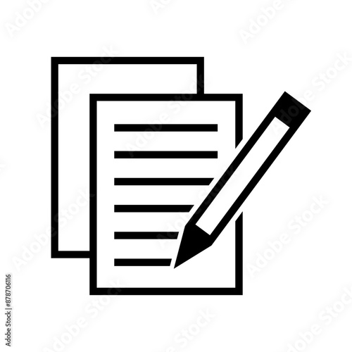 ikona notatnika z długopisem, plik wektorowy