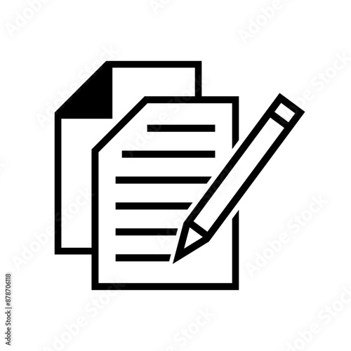 ikona notatnika z długopisem, plik wektorowy