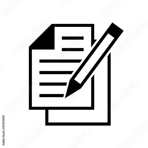 ikona notatnika z długopisem, plik wektorowy