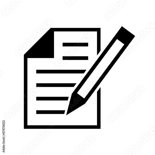 ikona notatnika z długopisem, plik wektorowy