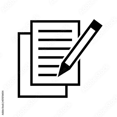 ikona notatnika z długopisem, plik wektorowy