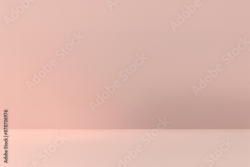 Minimalist empty rose-colored room background with subtle shadows for design presentation, product showcase, or stylish backdrop. high quality