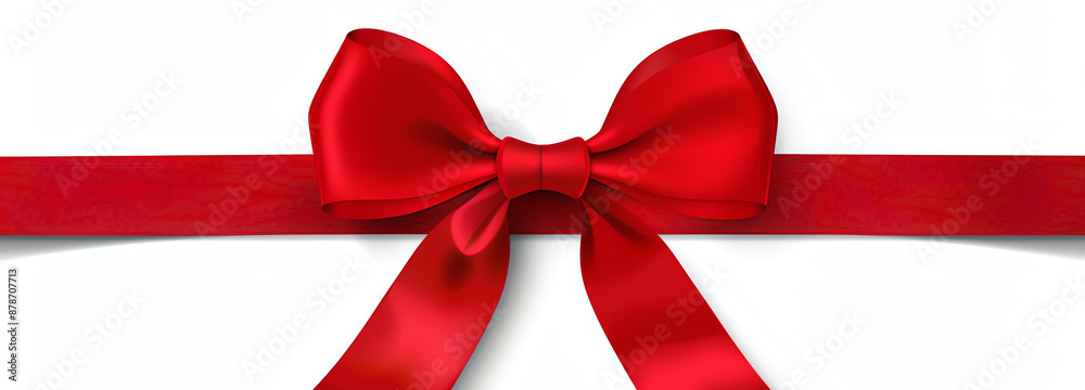 red ribbon, AI generated red ribbon, AI generated