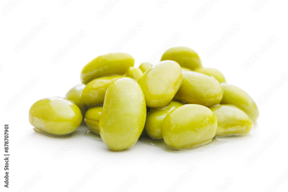 Edamame soy beans isolated on white background. Edamame soy beans isolated on white background.