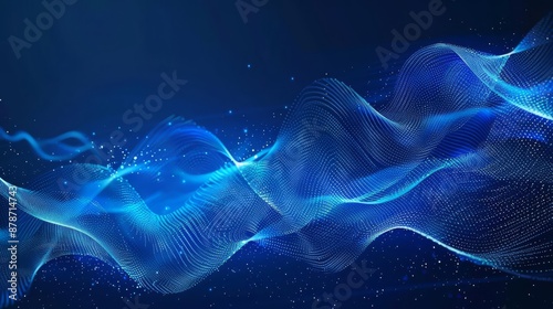 Sophisticated blue background with gentle waves and shimmering DNA accents, designed for luxury advertising presentation templates