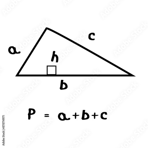equation of pheriphery of triangle illustration