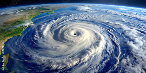 hurricane seen from space.