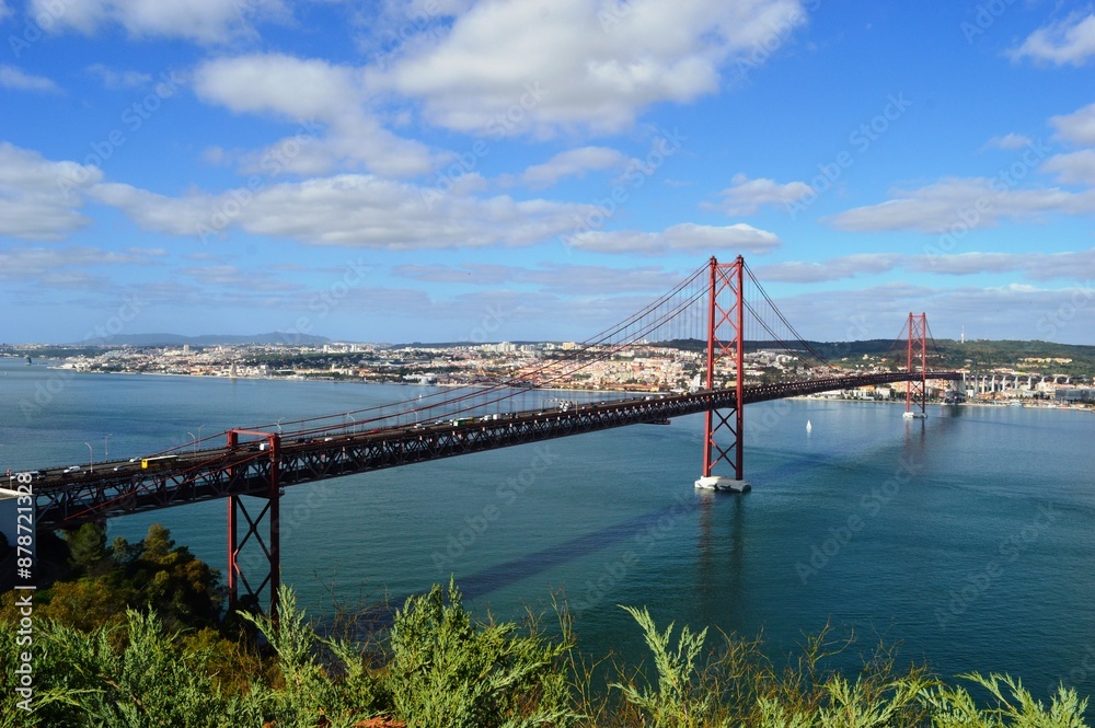 the big bridge over the river in lisbon the big bridge over the river in lisbon