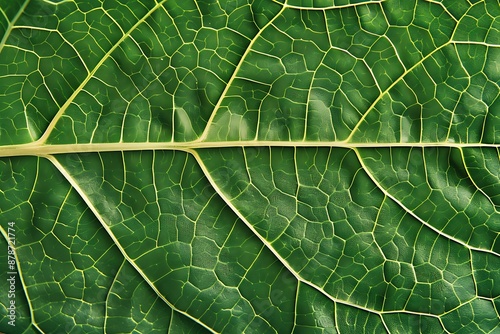 A macro shot of a leaf's surface, showing the veins and cells