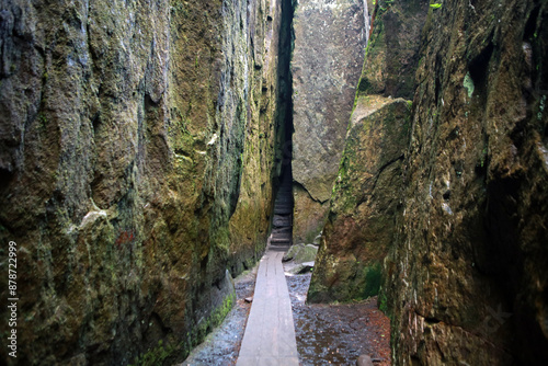 The Hell - rock canyon in Table Mountains, Poland