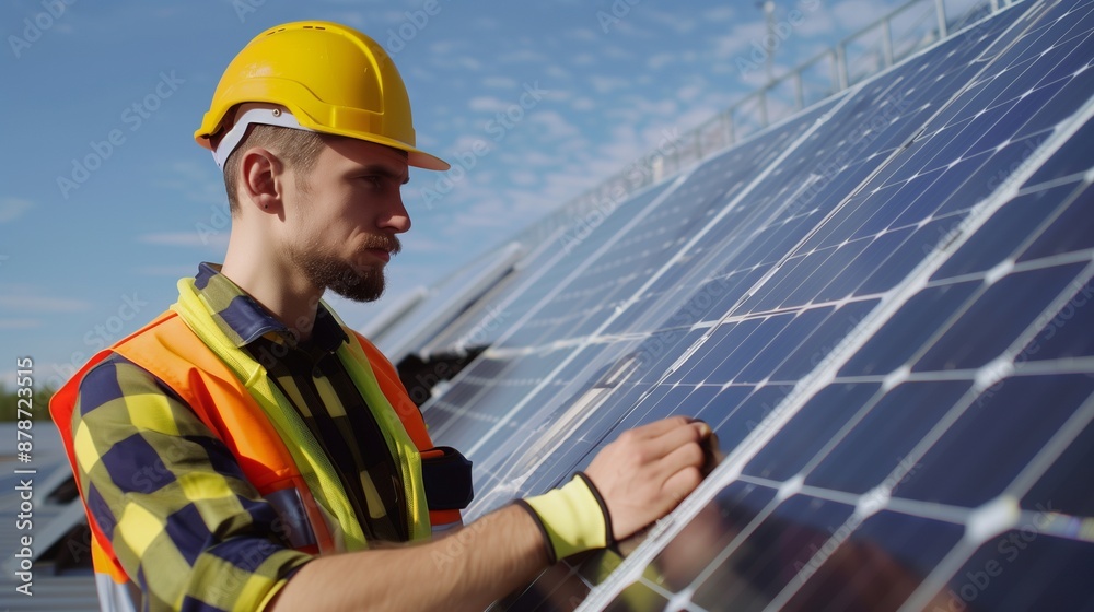 Both of Engineer in charge of solar panel installation The installation of solar energy conversion into electricity for a warehouse is currently being investigated. Both of Engineer in charge of solar panel installation The installation of solar energy conversion into electricity for a warehouse is currently being investigated.