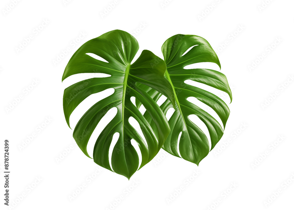 Monstera Deliciosa leaf isolated on transparent background, cut out Monstera Deliciosa leaf isolated on transparent background, cut out