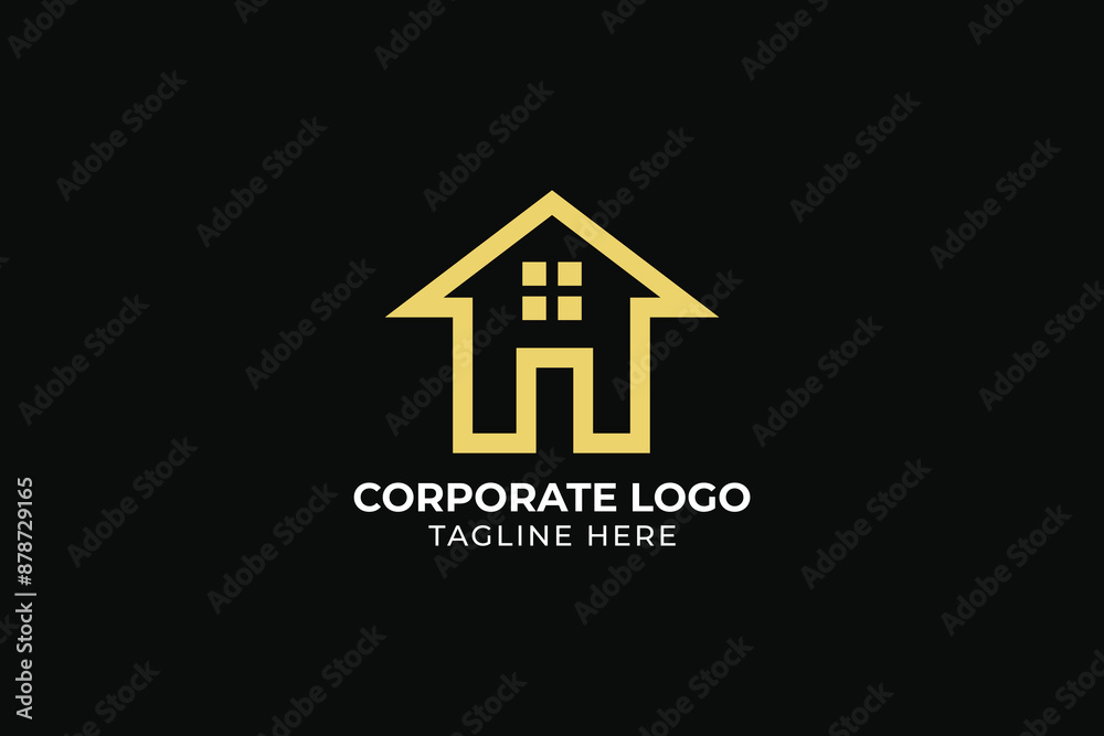 home and window abstract farm house logo home and window abstract farm house logo