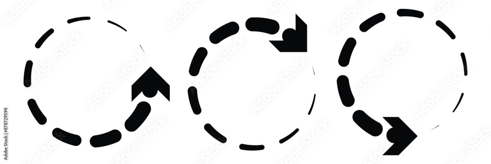 Loading icon set. Screen load progress wait circle vector symbol. Web buffer loader sign. Refresh icon vector isolated on white background. Reload icon vector in eps 10. Loading icon set. Screen load progress wait circle vector symbol. Web buffer loader sign. Refresh icon vector isolated on white background. Reload icon vector in eps 10.