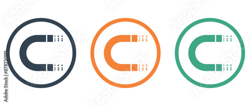 Magnet icon set vector illustration. Editable edit
