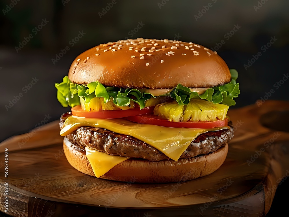 Vibrant Colors of Pineapple and Teriyaki