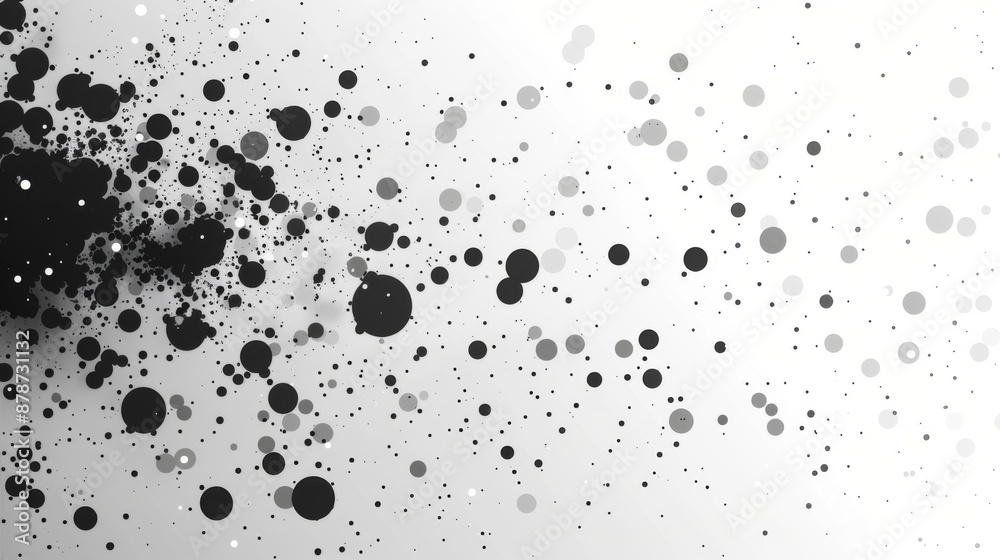 Abstract Black and White Dot Pattern