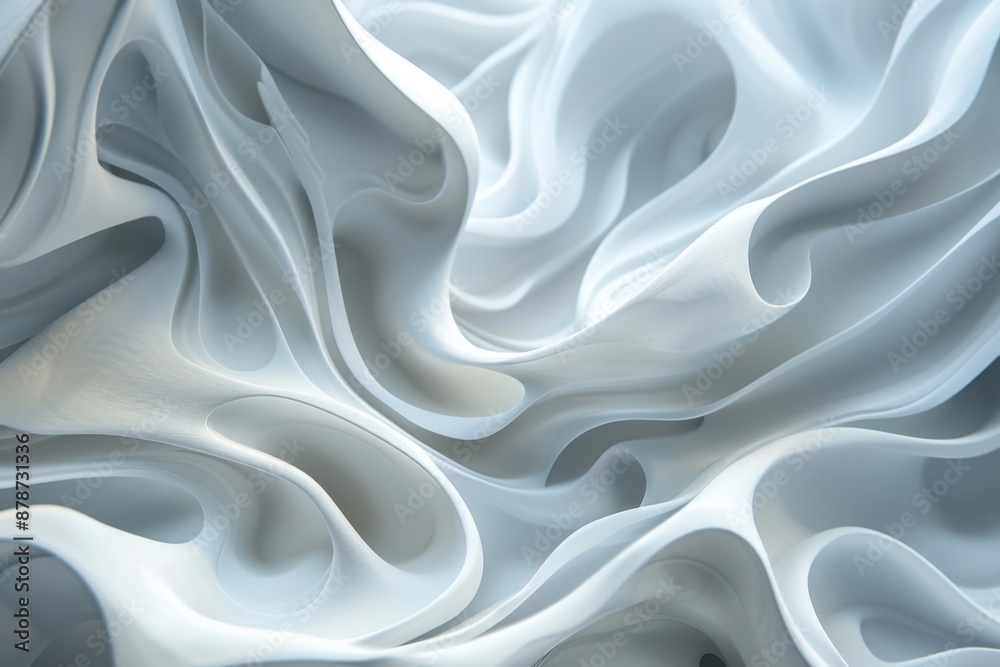 Fototapeta premium Abstract White Swirling Pattern