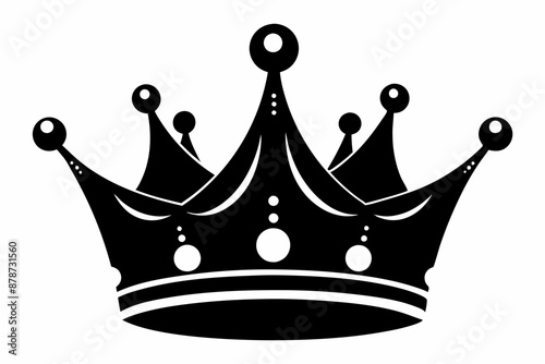  Beautiful crown silhouette vector art illustration