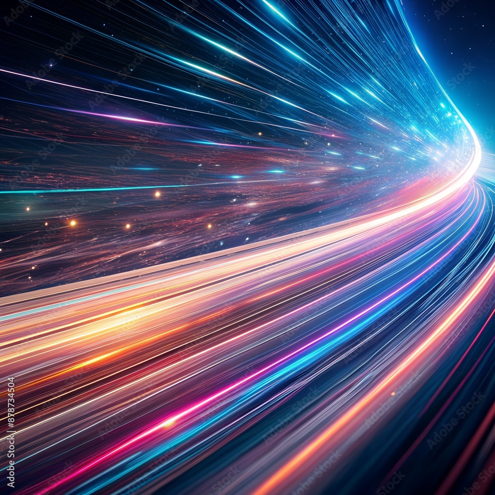 Abstract Light Streaks with Dynamic Movement and Gradient Effects Abstract Light Streaks with Dynamic Movement and Gradient Effects