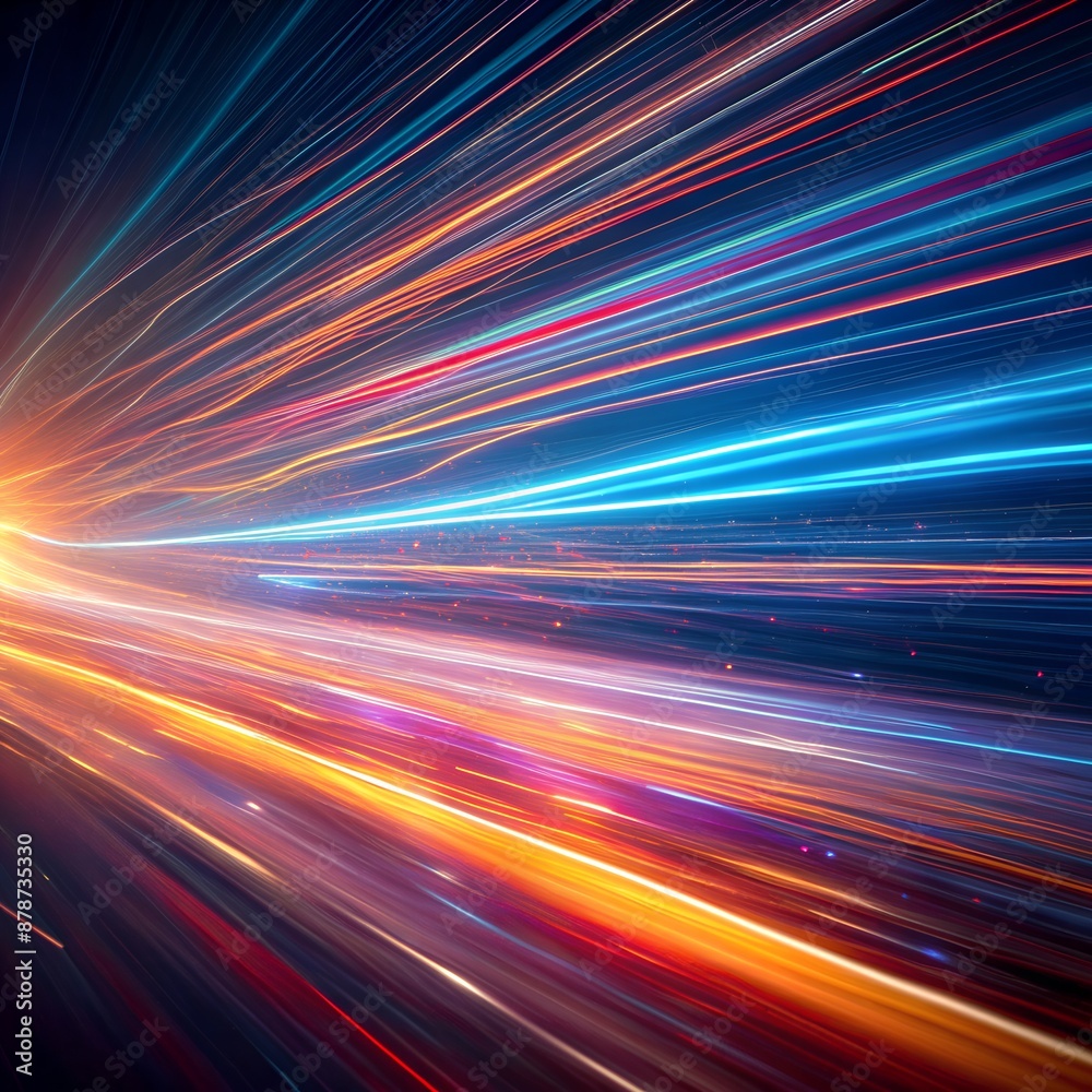 Abstract Light Streaks with Dynamic Movement and Gradient Effects Abstract Light Streaks with Dynamic Movement and Gradient Effects
