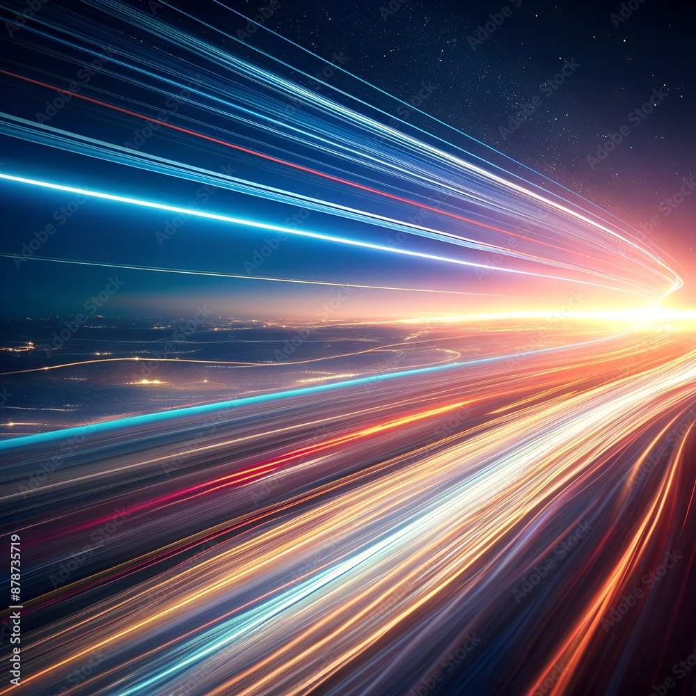 Abstract Light Streaks with Dynamic Movement and Gradient Effects Abstract Light Streaks with Dynamic Movement and Gradient Effects