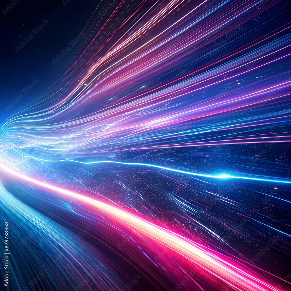 Abstract Light Streaks with Dynamic Movement and Gradient Effects Abstract Light Streaks with Dynamic Movement and Gradient Effects