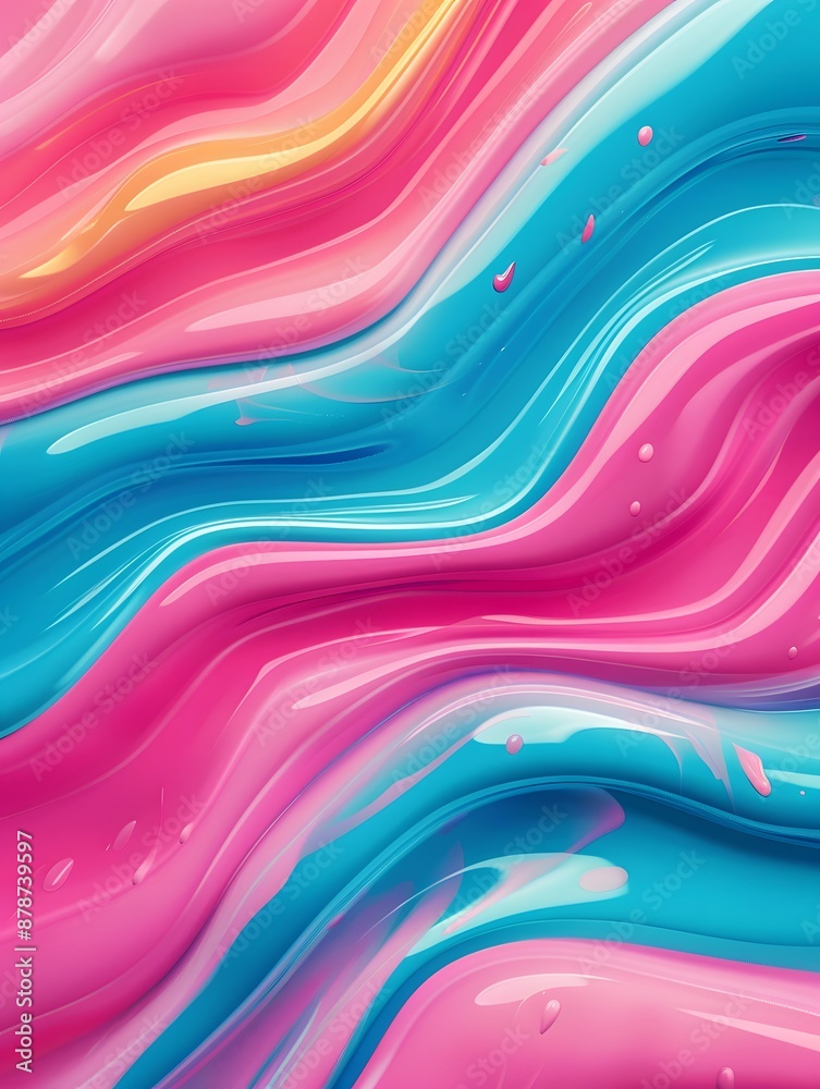 Abstract liquid background with flowing pink, blue, and yellow colors. Abstract liquid background with flowing pink, blue, and yellow colors.