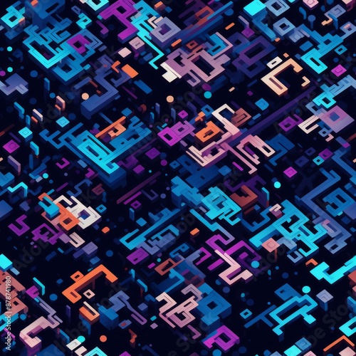 A vibrant surreal seamless ...