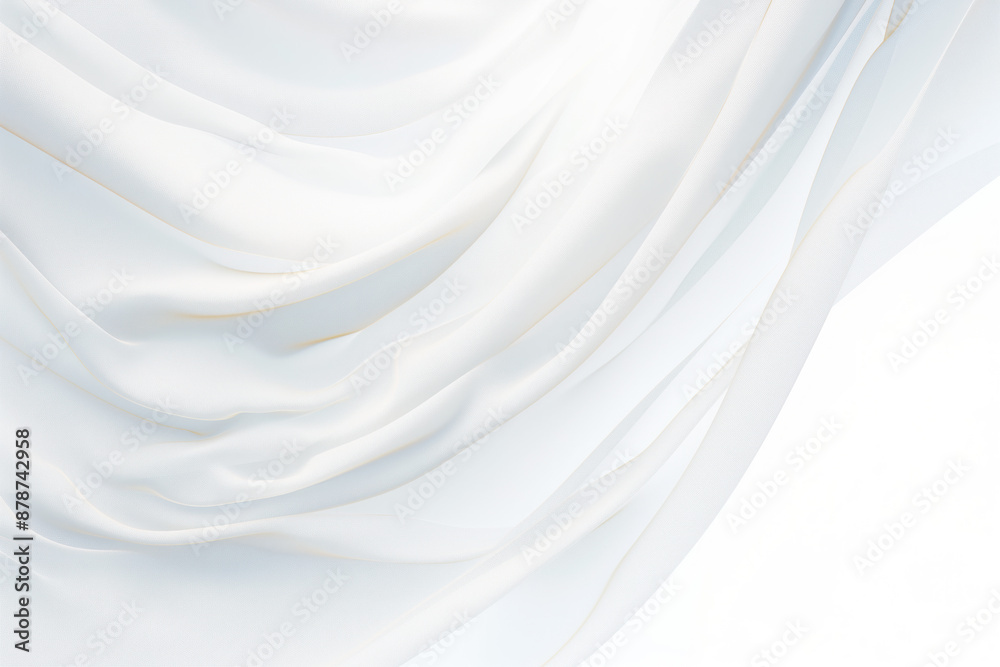Obraz premium Minimalist white fabric background with smooth textures