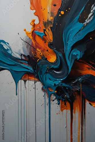 An abstract painting with bold