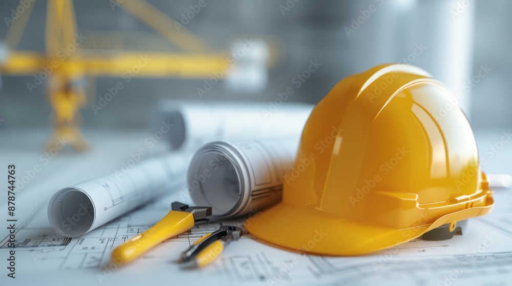 High-resolution Labor Day image featuring a worker's helmet High-resolution Labor Day image featuring a worker's helmet