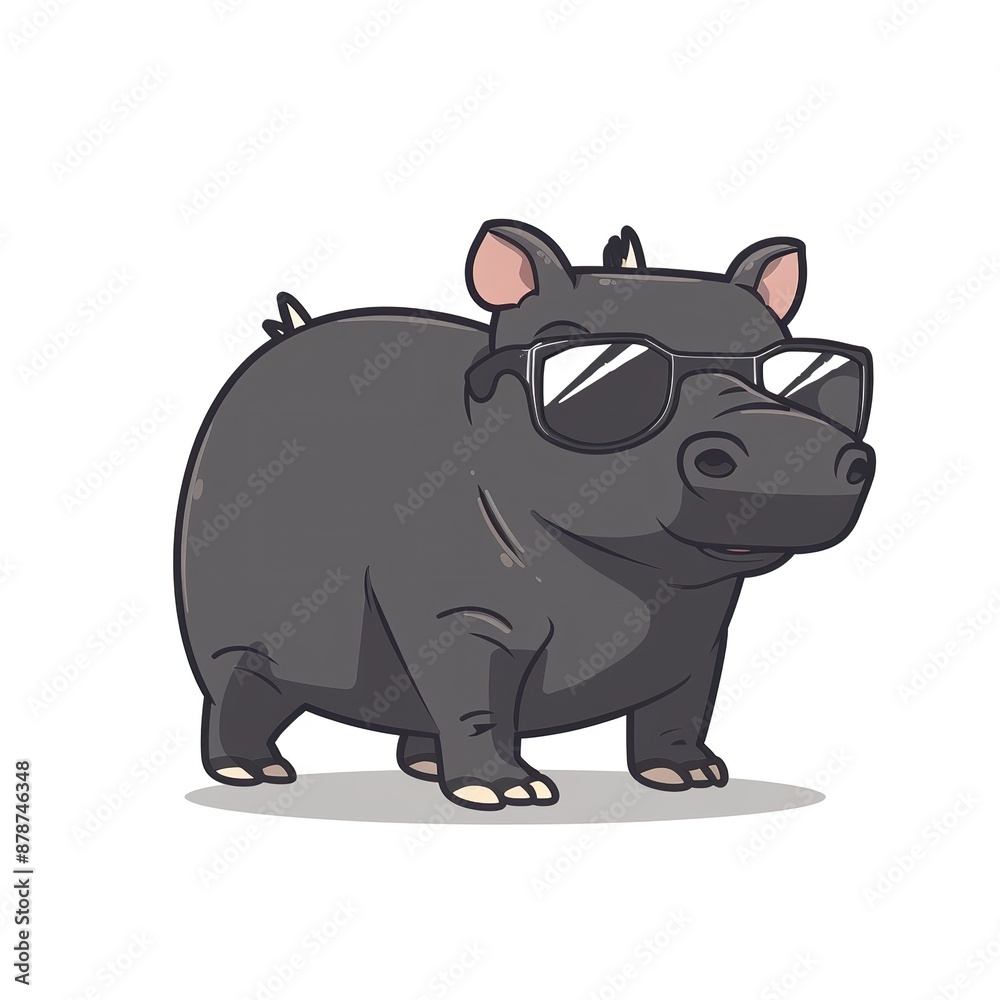Obraz premium Tapir Minimalist fashion cartoon isolated whitebackground