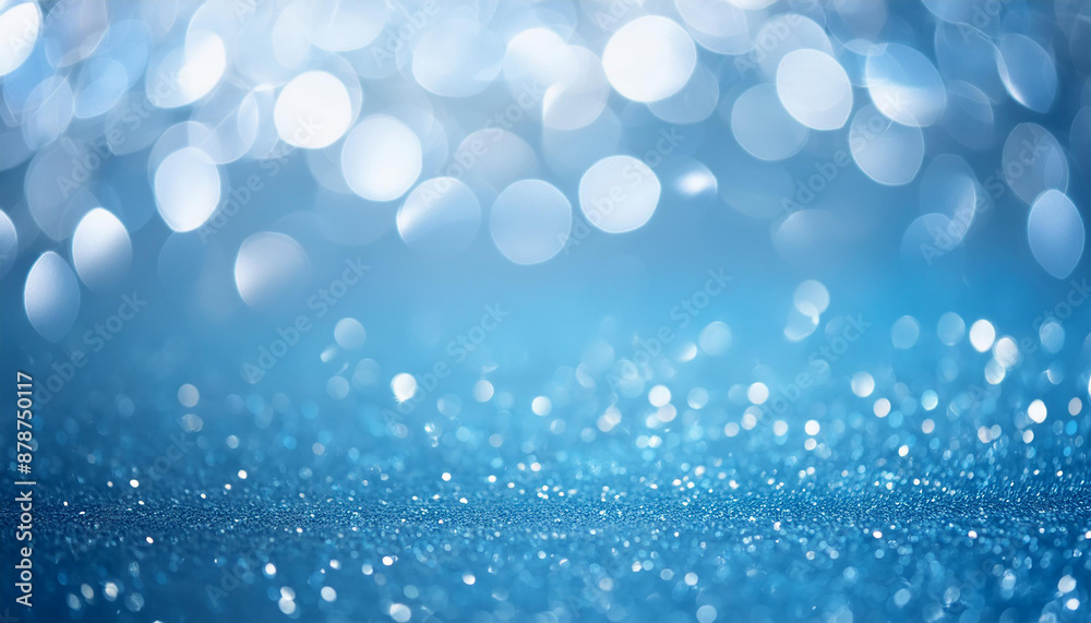 Glittery vibrant blue background with dreamy bokeh effect. Abstract festive backdrop. Glittery vibrant blue background with dreamy bokeh effect. Abstract festive backdrop.