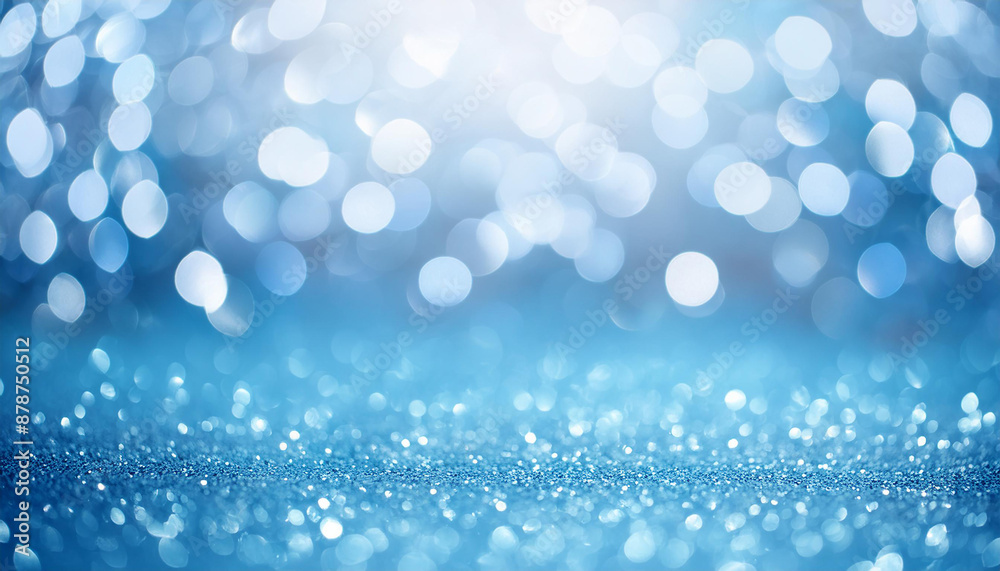 Glittery vibrant blue background with dreamy bokeh effect. Abstract festive backdrop. Glittery vibrant blue background with dreamy bokeh effect. Abstract festive backdrop.