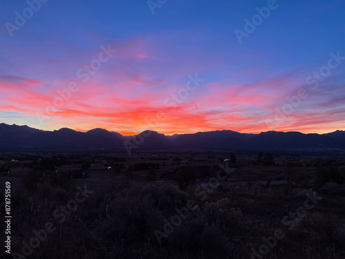 sunset in the mountains