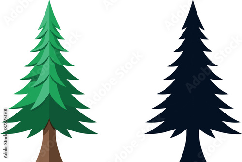 Pine tree vector. Pine tree sets