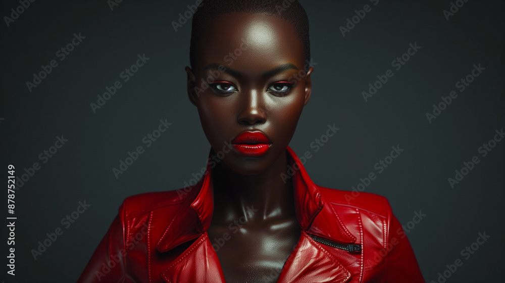 Woman in Red Leather Jacket Woman in Red Leather Jacket