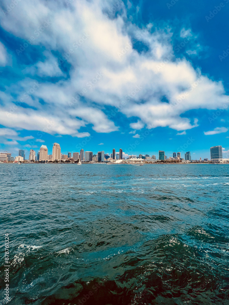 Naklejka premium view of the city of the sea