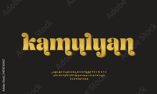Elegant Font Uppercase Lowercase and Number. Classic Lettering Minimal Fashion Designs. Typography modern serif fonts regular decorative vintage concept. for logo, brand and etc. vector illustration