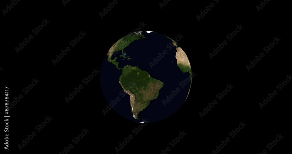 Earth animation | full rotation of the planet | pure black background | 4k Earth animation | full rotation of the planet | pure black background | 4k