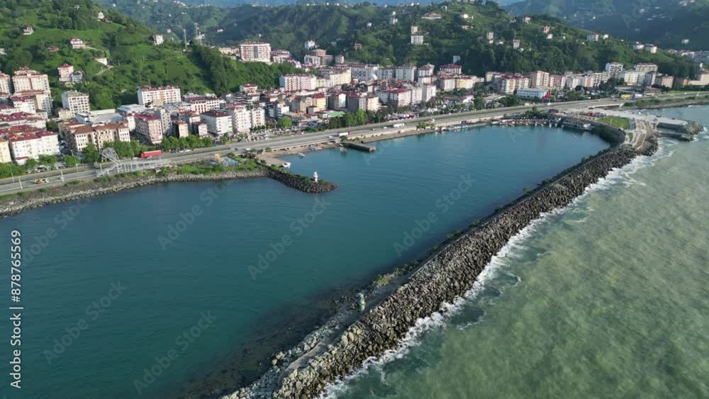 Aerial view of Cayeli district in Rize, Turkey Aerial view of Cayeli district in Rize, Turkey