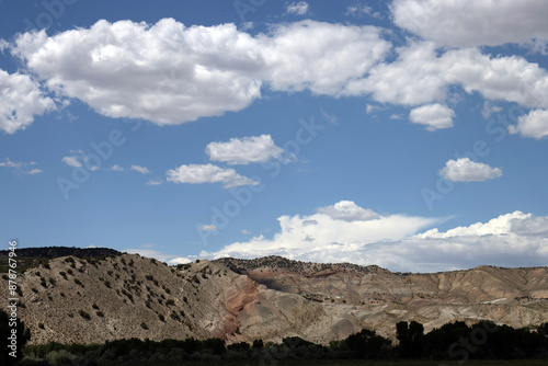 Colorful landscape of rural Moffat County, Colorado photo