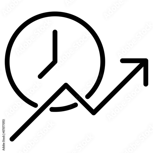 clock with arrow up icon
