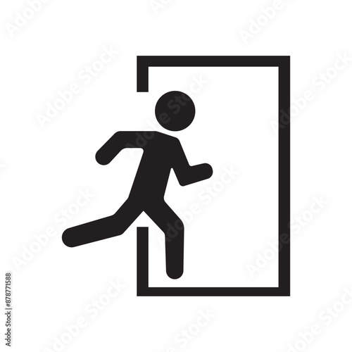 emergency door icon vector illustration design template