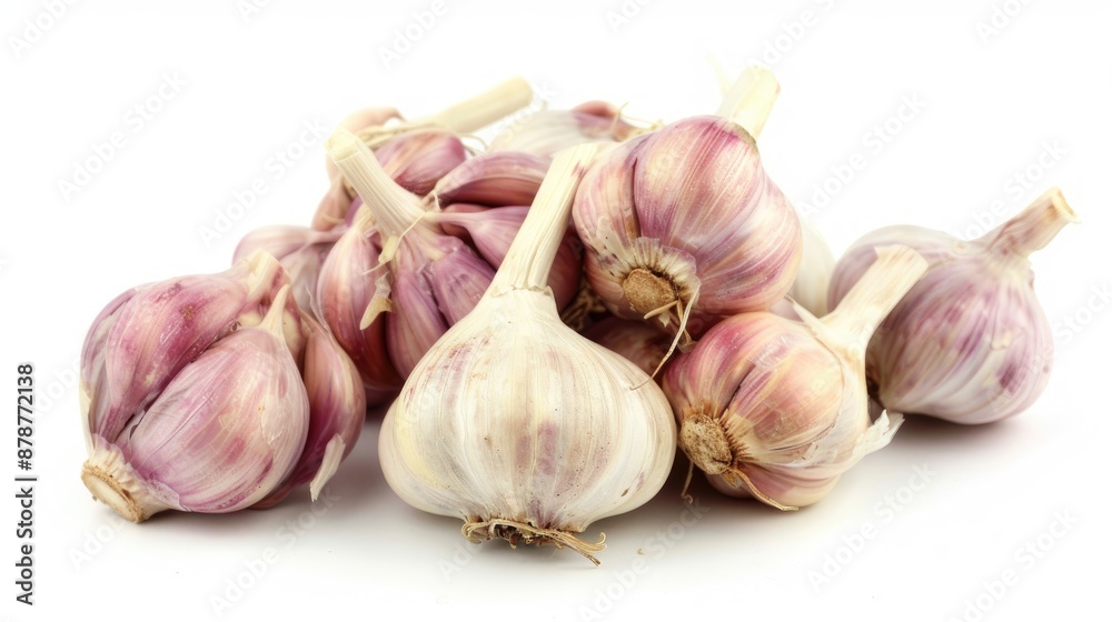 Obraz premium Garlic isolated on a white background